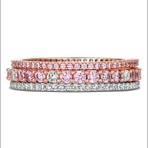 Crislu Embellished Stackable Rings NEW